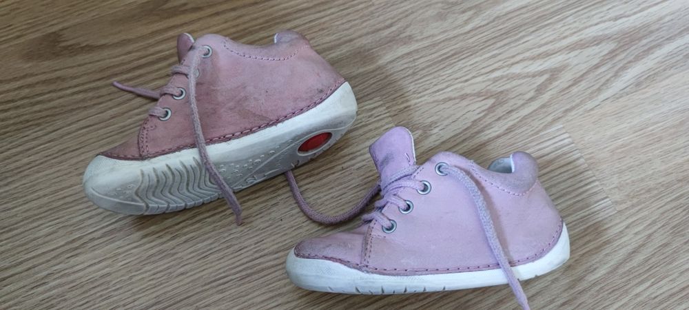 Buty dziecięce - Elefanten r. 22 - skóra naturalna pudrowy róż