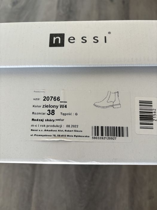 Botki - sztyblety Nessi 38 - ciemna zieleń