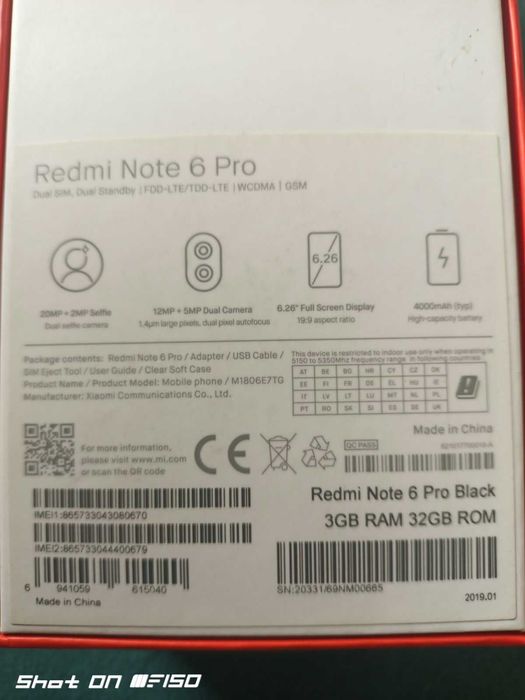 Redmi Note 6Pro .