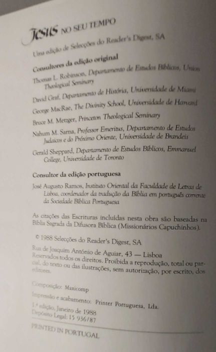 Jesus no seu tempo das Seleções  reader's digest livros