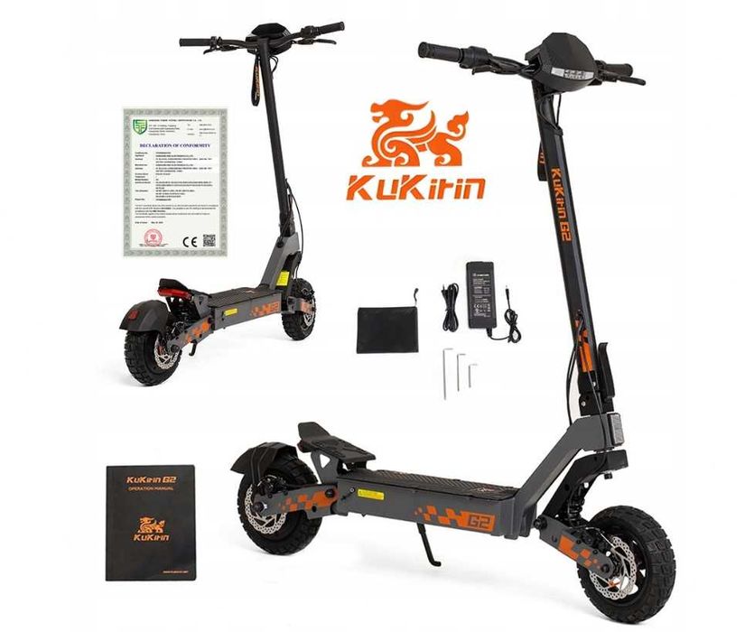 Hulajnoga Elektryczna Kukirin G2 2025 - 800W 45 KM/H Zasięg 55 KM 48V