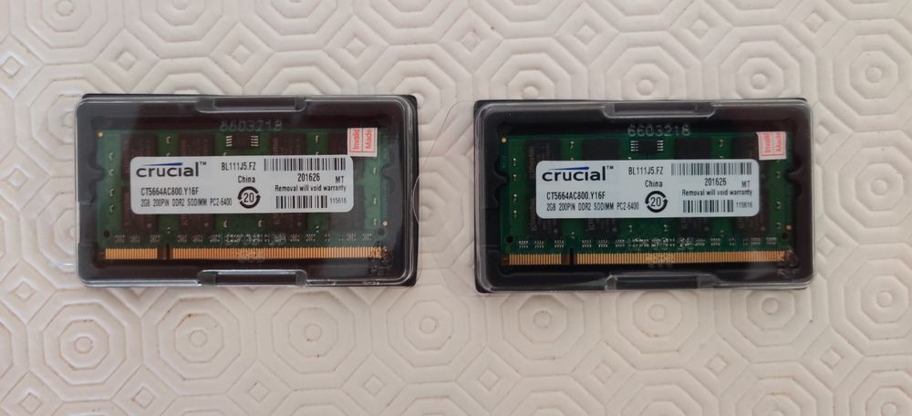 2 x 2GB Ram Crucial