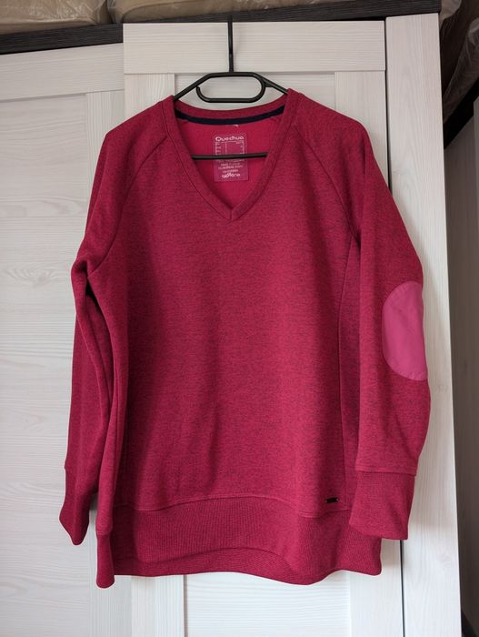 Burgundowa bluza, polar Quechua