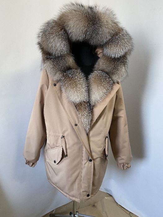 Женская зимняя парка куртка с натуральным мехом блюфрост, 42-60 размер