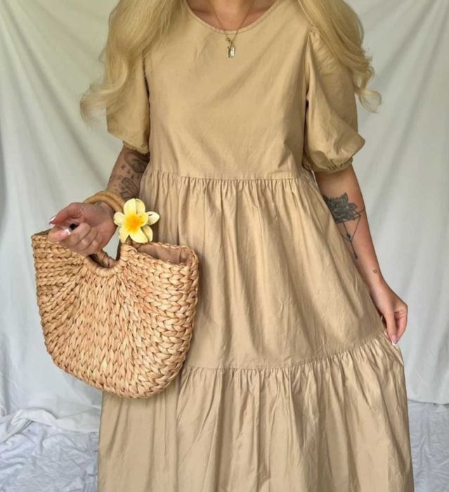 Zara Hit idealna na lato bawełniana sukienka M
