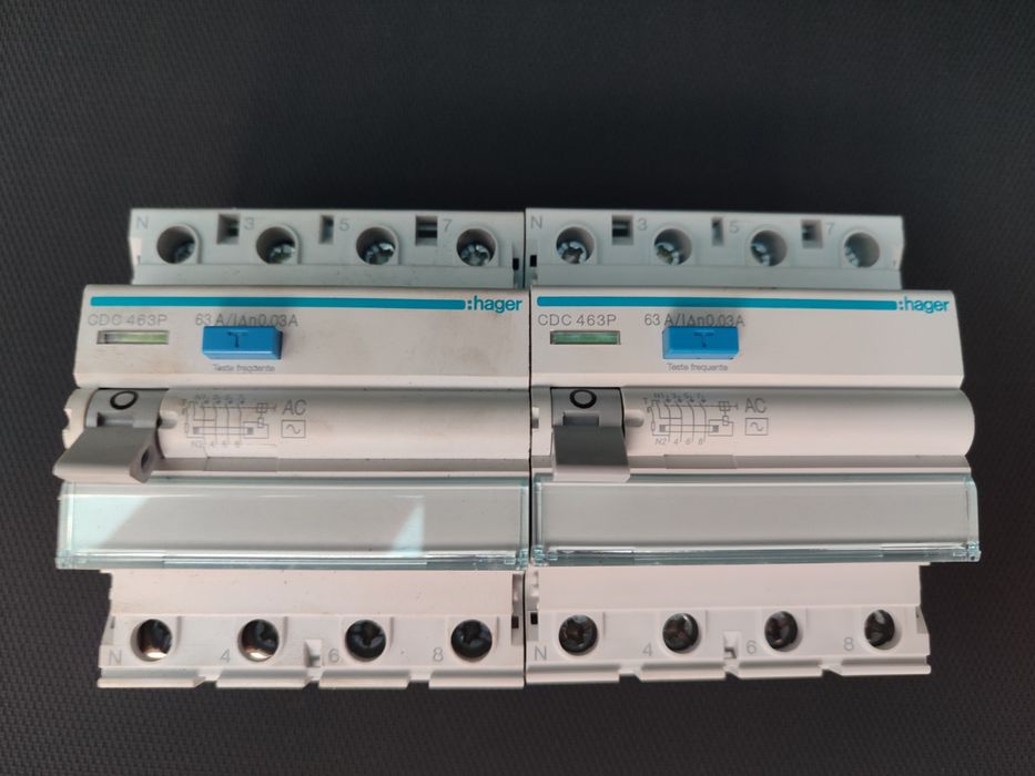 Diferenciais trifásicos 63A/0.03A