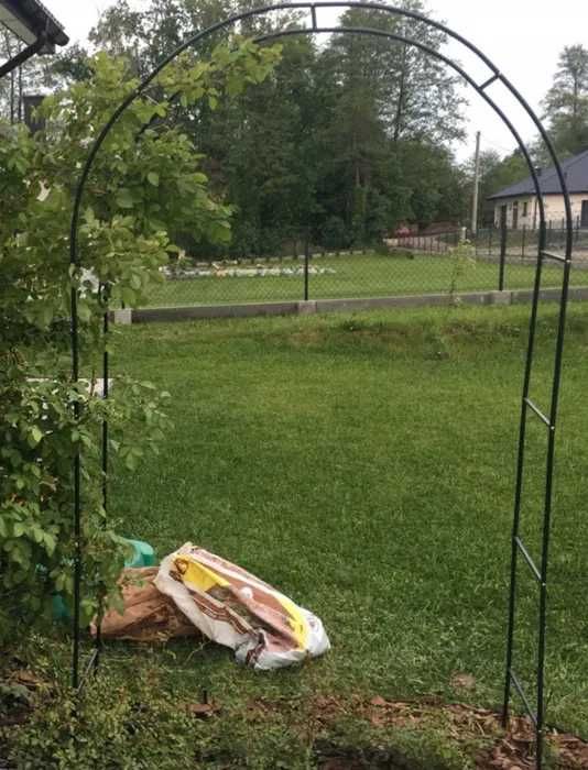 Nowe Pergola ogrodowa łuk na róże pnącza 240cm + Kotwy na kwiaty