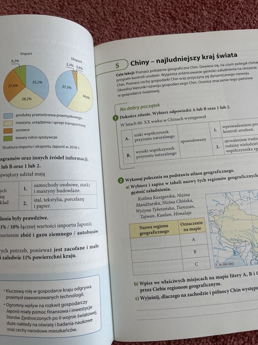 Zeszyt ćwiczeń geografia Nowa Era klasa 8