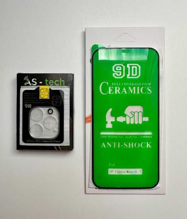 Szkło ceramiczne + szkło hartowane na aparat iPhone 11, 12, 12 Pro/Max