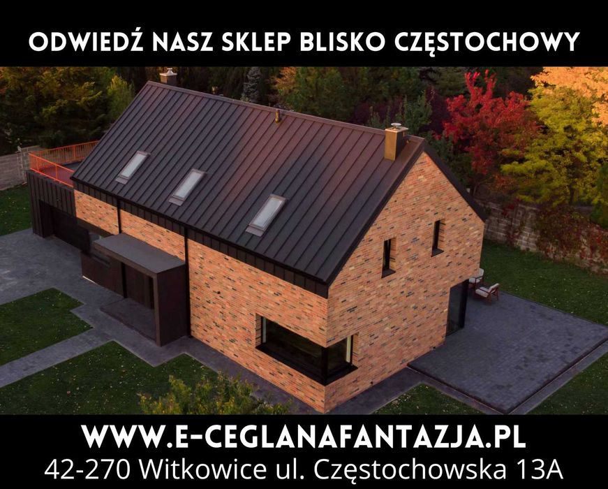 Cegła na ścianę dekoracyjna elewacyjna cięta, Płytki Ceglane, Lico