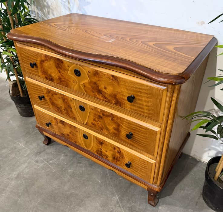 Piękna stylowa komoda orzechowa 3 szuflady super stan dowóz wysyłka