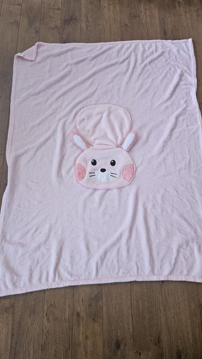 Kocyk różowy poduszka