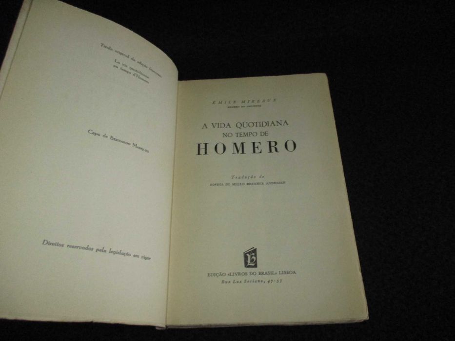 Livro A Vida Quotidiana no Tempo de Homero Émile Milreaux