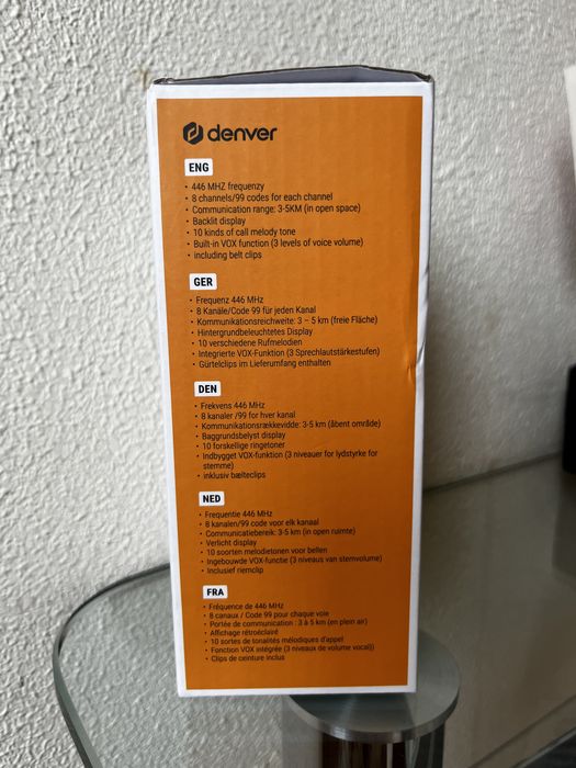 Рація Denver. Нові. Рация, 2 трубки,  8 каналов,  встроенный фонарик