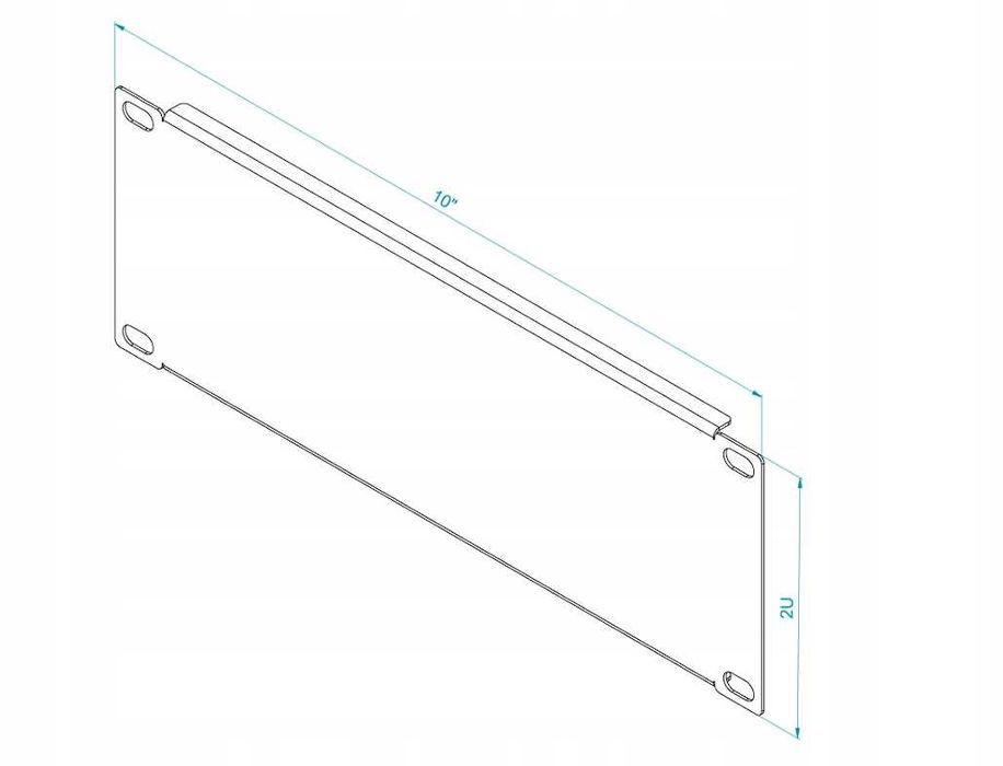 Zestaw 10x Panel Maskujący Maskownica RACK 10" 2U Szara Stalflex
