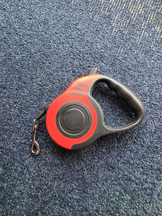 Автоматический поводок рулетка для собак 3 м, до 12 кг красный