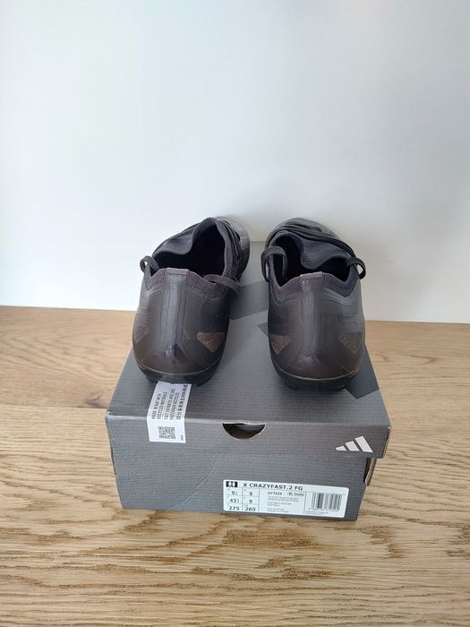 Korki męskie Adidas X CRAZYFAST.2 FG czarne r. 43 1/3 (26,7 cm)
