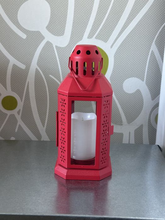 Декор червоний фонар / Гасова червона лампа