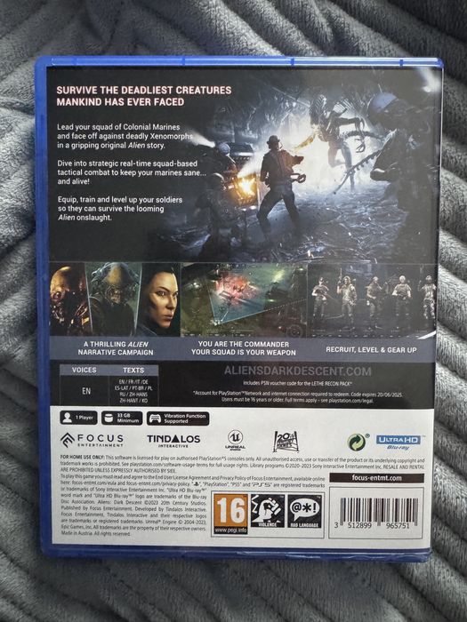 Aliens dark deskent PS 5