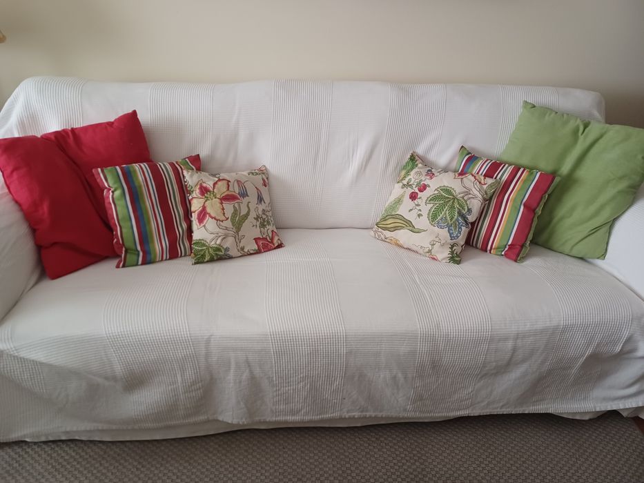 Puf às riscas medida 50×50