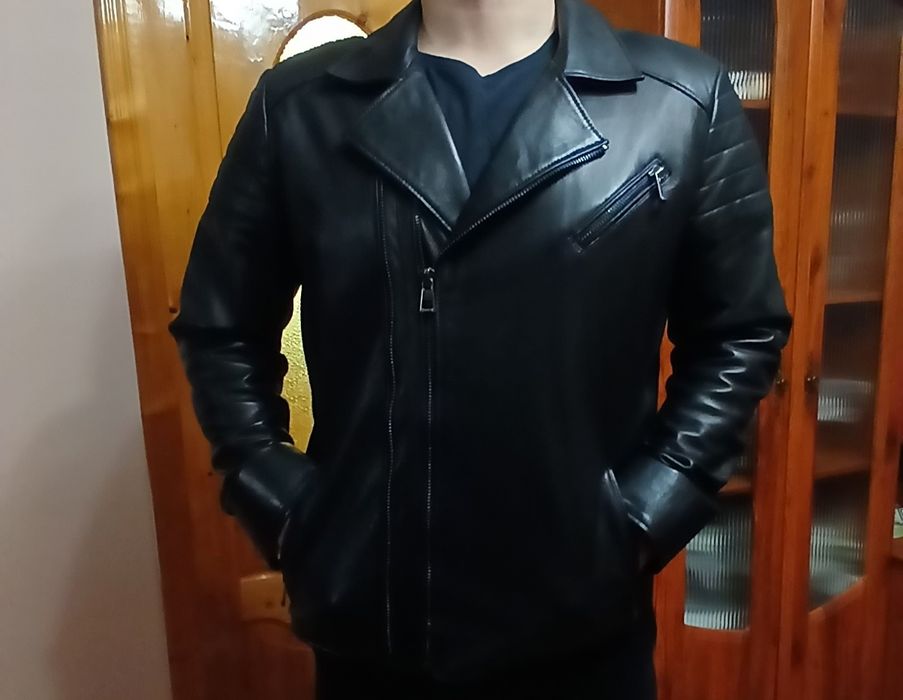 Чоловіча шкіряна куртка m-l