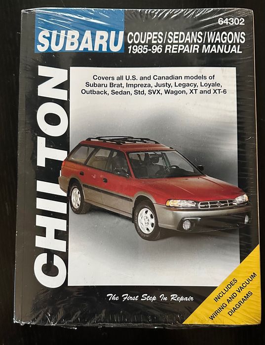 SUBARU 1985 - 1996, Repair Manual, Chilton, podręcznik napraw