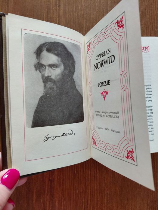 Cyprian Norwid Poezje oprawa  skórzana