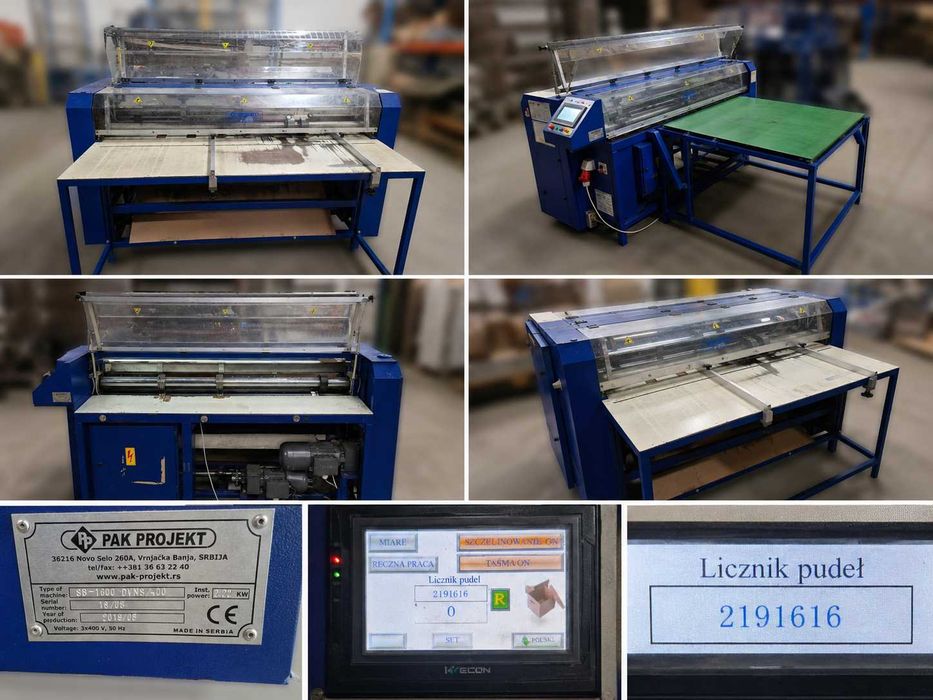 Autobox boxmaker pak-projekt 1600mm do produkcji opakowań z tektury jakj zemat