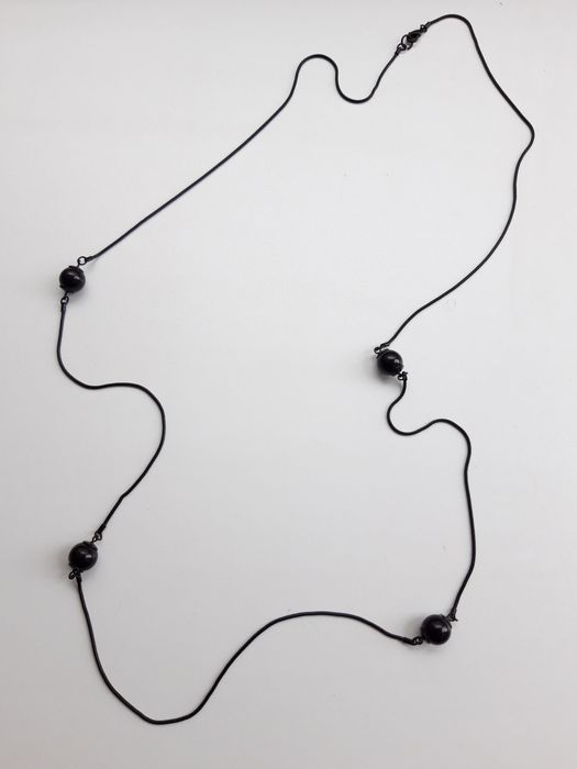 Black Necklace with Black Beads by Bijou Brigitte – NEW!