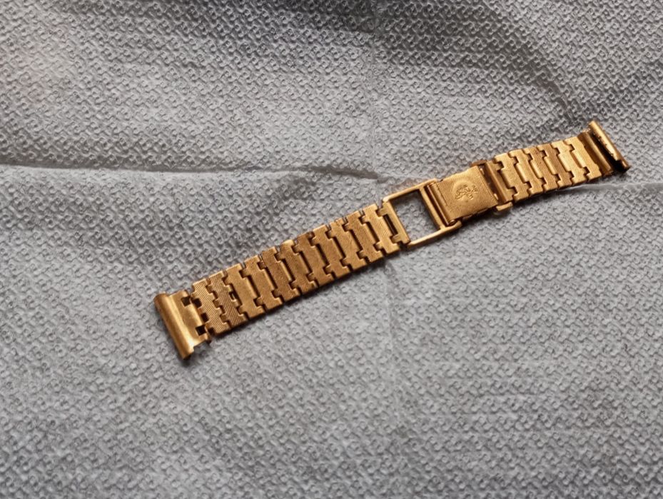 Браслет для часов мужской позолоченный AU СССР