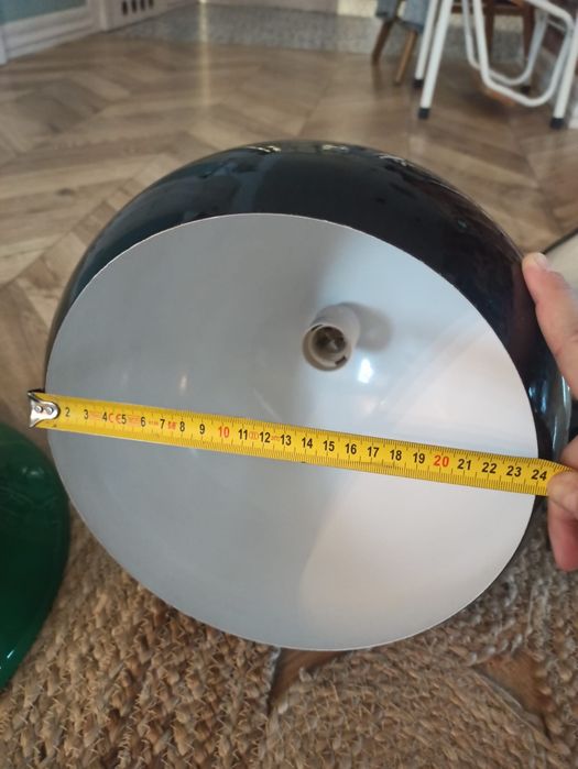 Metalowa czarna lampa wisząca, retro