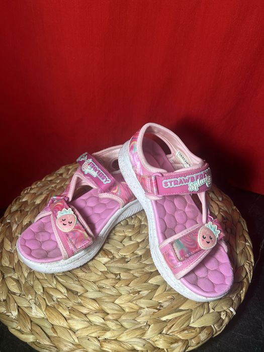SKECHERS Strawberry Splash – sandałki dziewczęce r. 35 (22 cm)