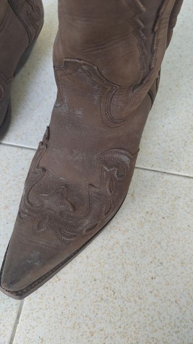 Botas texanas homem cabedal