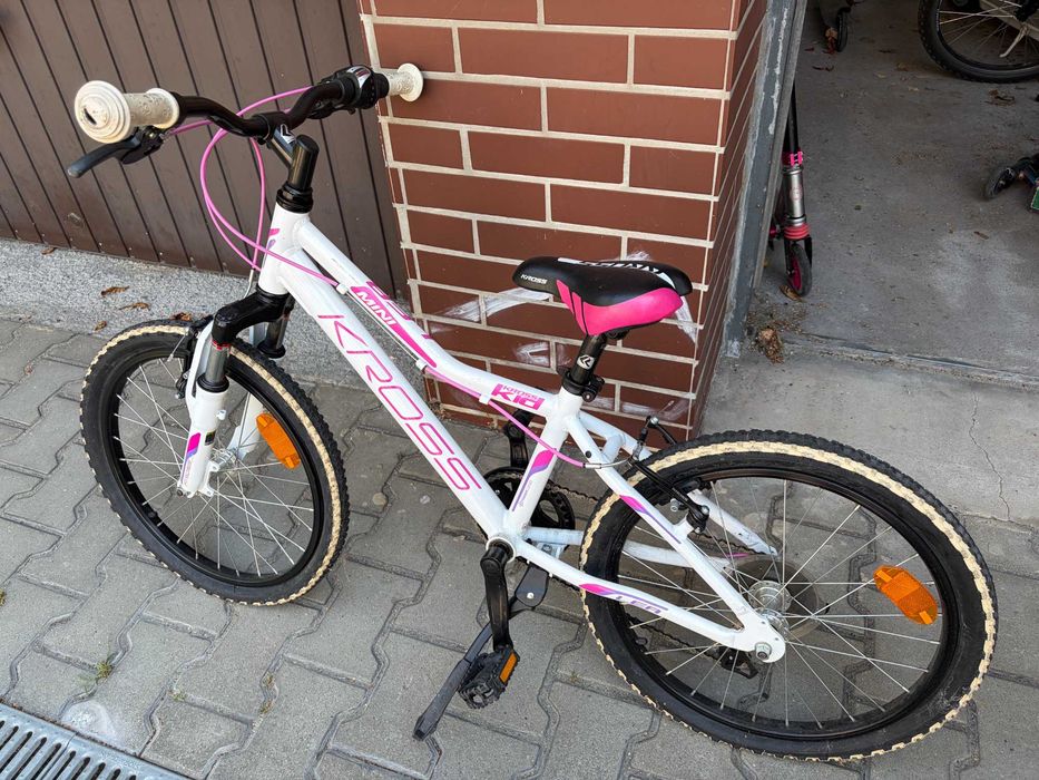 Rower Kross Lea Mini 20" – biało-różowy, dziewczęcy