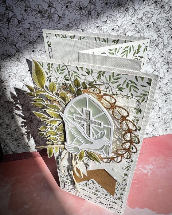 Kartka komunia chłopiec dziewczynka ręcznie robiona w pudełku handmade