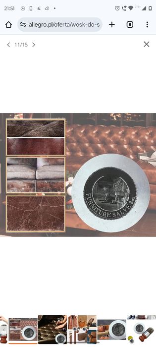 Balsam, preparat do mebli skórzanych z woskiem pszczelim.