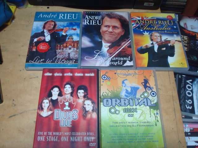 lote 9 dvds musicais bon jovi ,u2, ricky martin,killers,