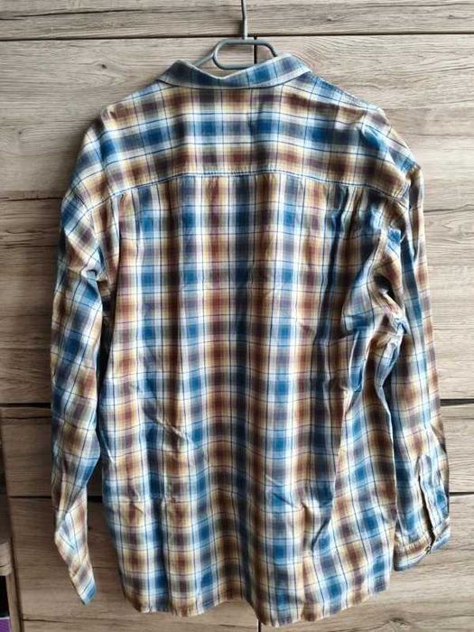 Koszula z długim rękawem w kratę wielokolorową XL