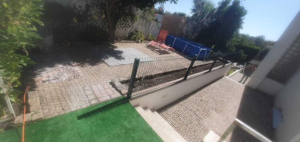 Painel vedação verde cinza branco