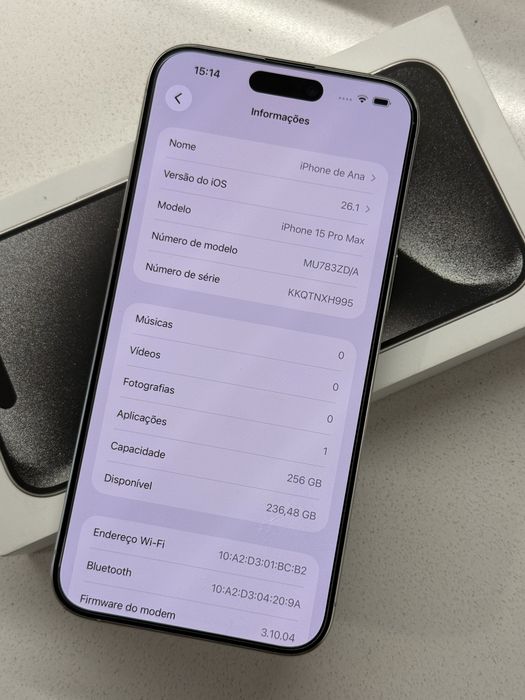 Iphone 15 Pro Max 256GB White Titanium Excelente Estado Original