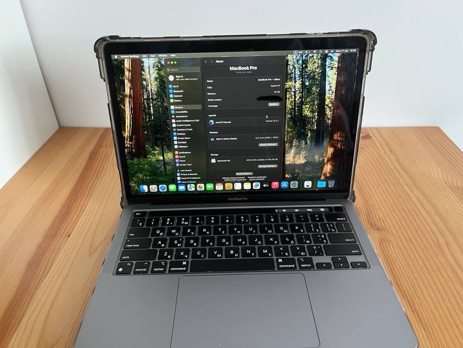 Apple MacBook Pro 13" M1 16GB/512GB, 99% bateria - jak nowy
