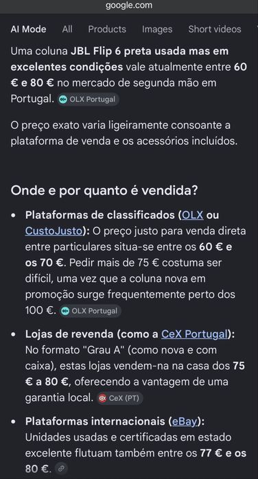 Coluna JBL Flip 6 - Preta