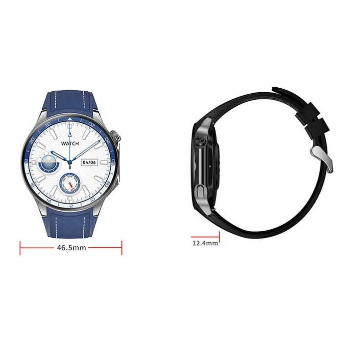 Смарт годинник HD WATCH X Amoled 466x466 4Гб ЕКГ NFC GPS компас срібло