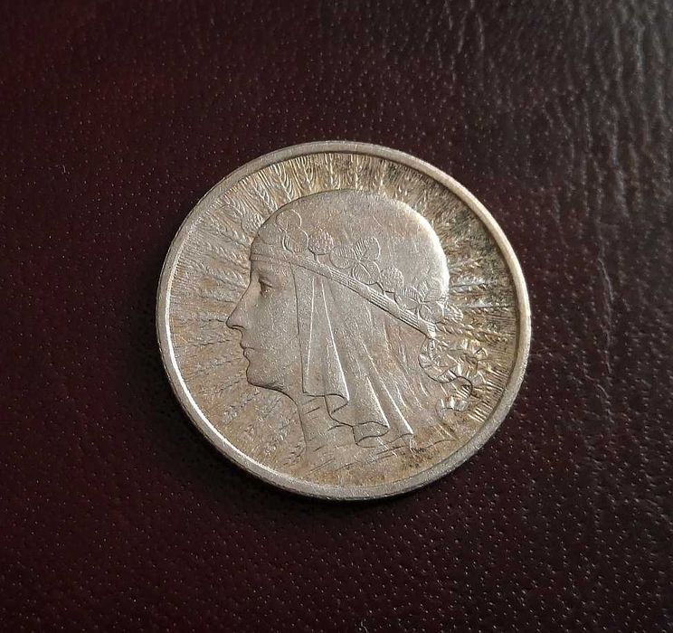 2 złote głowa 1932 rok srebro Piękna