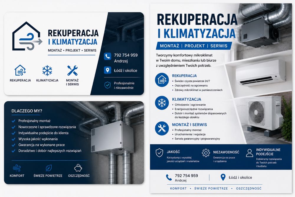 Rekuperacja i Klimatyzacja | Montaż | Serwis | Łódź i okolice