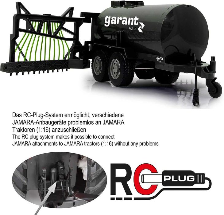 Jamara 405236 - Garant Przyczepa Beczkowa - Zbiornik 450 ml