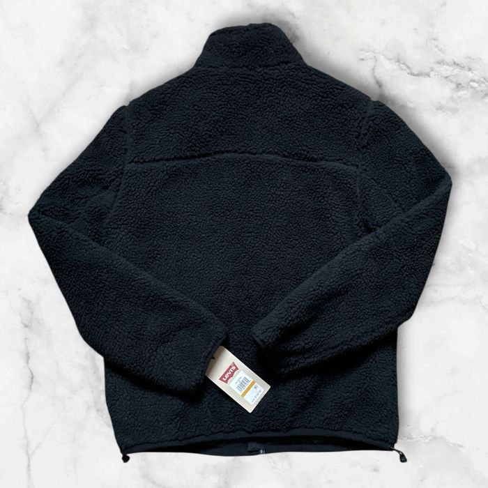 -40%$ S 44 46 Levis куртка шерпа ветровка вітровка sherpa чорна черная