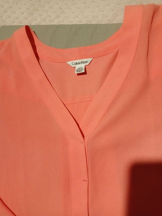 Damska bluzka Calvin Klein, łososiowa S