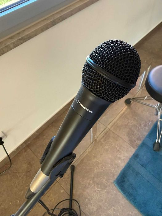 Microfone e stand