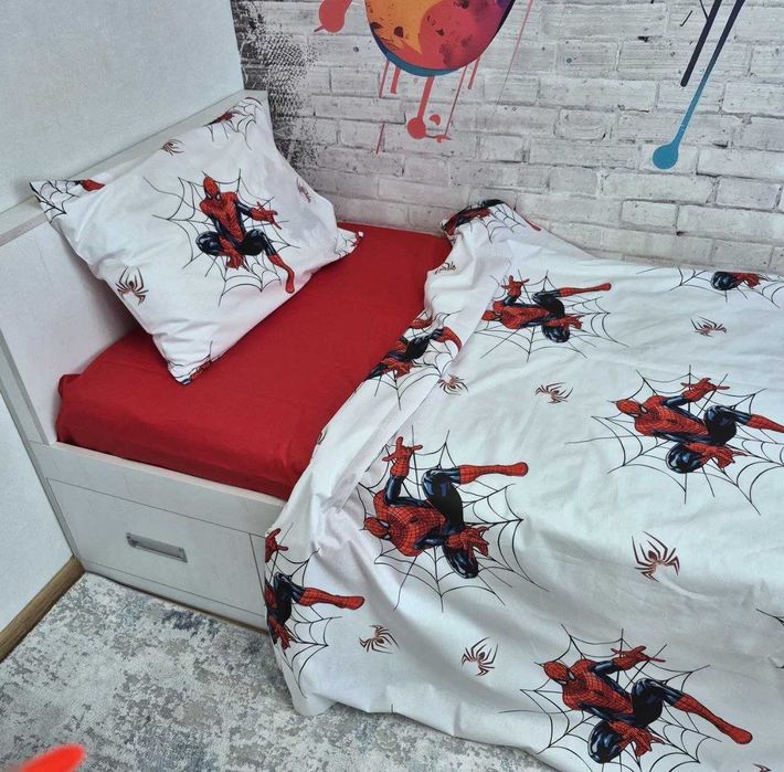 Дитяча постільна білизна Спайдермен Spider-Man 100% бавовна Туреччина.Є пошиття.